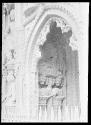 Exeter Cathedral Exterior, Facade Detail. Detail in West Front Exeter Cathedral. (On Mat)