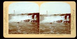American falls and city of Niagara Falls
