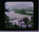Ben Venue, veiled in highland mists, seen from across Loch Achray in the Trossachs.