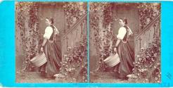 Woman in traditional costume of canton de Berne