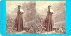Woman in traditional costume of canton de Berne