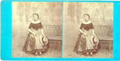 Woman in traditional costume of canton Geneve