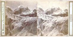 Grisons Canton. Upper Engadine. Corvatsch Peak (10645) Atlas Peak (9632) and Rosegg Glacier.