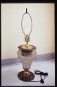 Electric lamp with glass base