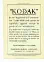 Advertisement regarding the Kodak trademark & reputation
