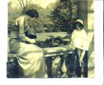 Mabel Ackermann, Kodak Girl, with child