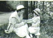Mabel Ackermann, Kodak Girl, with child