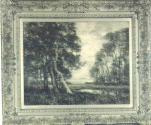 B/W Photo of painting " Normandy Trees" by Homer D Martin