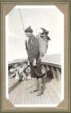 Hunting companion on ship's deck, Pacific Coast Trip