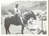 Man on horse, Pacific Coast Trip
