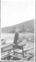 Watson Newhall near canoes, Grand Cascapedia Trip