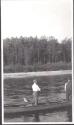 Fishing in canoe, Grand Cascapedia Trip