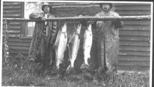 Men with fish, Grand Cascapedia Trip