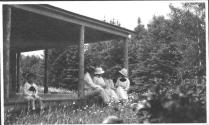Companions on porch, Grand Cascapedia Trip