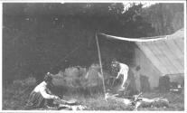 Camping companions cooking, Grand Cascapedia Trip