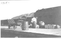 Porters loading railroad car, Wyoming Trip