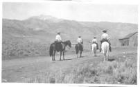Riders on trail, Wyoming Trip