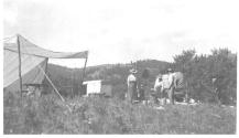 Companions setting up campsite, Wyoming Trip