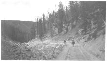 Riders on trail, Wyoming Trip