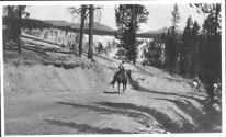 Riders in trail, Wyoming Trip