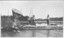 George Eastman and Albert Eastwood fishing, Wyoming Trip