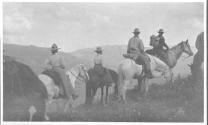 Camping companions on horseback, Wyoming Trip