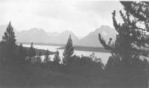 View of river and mountains, Wyoming Trip