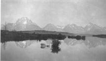 View of lake and mountains, Wyoming Trip