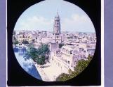 View of the City, showing the Clock Tower and a portion of the temple tank, Umritsur