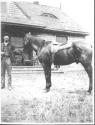 Man with horse, Oak Lodge Trip