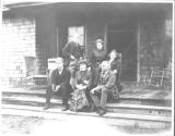 George Eastman and guests on porch, Oak Lodge Trip