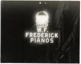 [Illuminated sign, W.F. Frederick Pianos]