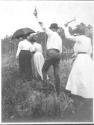 George Eastman and guests in field, Oak Lodge Trip