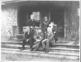 George Eastman and guests on porch, Oak Lodge Trip