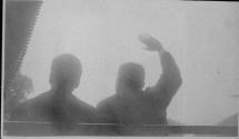 Man waving, Oak Lodge Trip
