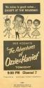 Advertisement for the Adventures of Ozzie and Harriet presented by Eastman Kodak Company