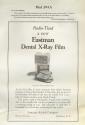 Kodak Advertisement for Eastman Dental X-Ray Film