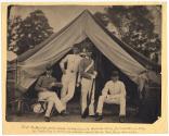 [Four cadets in front of tent]