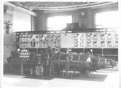 Vincennes-A turbine in the powerhouse.