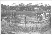 Sevran.  Construction of first DPCE Building Foundations of watertower.