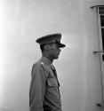 [Profile of Beaumont Newhall in military uniform]
