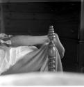 [Beaumont Newhall's foot in bed]