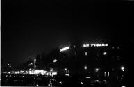 [Busy street in front of Le Figaro]