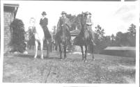 George Eastman and guests on horses, Oak Lodge Trip