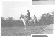 George Eastman on horse, Oak Lodge Trip