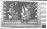 George Eastman and guests on porch, Oak Lodge Trip