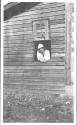 May Gifford in window, Oak Lodge Trip