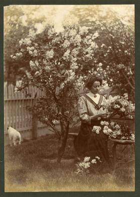[Woman with Lilacs]
