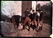 [Soldiers by barn]