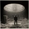 Shaft Miner at 2500 foot level station before drilling, Louvincourt Mine, Val d'Or, Quebec, Canada
